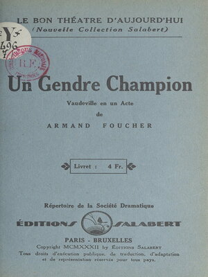 cover image of Un gendre champion